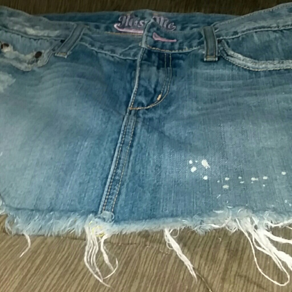 Miss me cut off skirt blue jeans